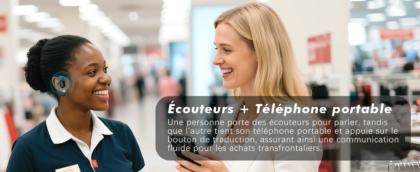 ECOUTEURS TRADUCTEURS INTELLIGENT ALIMENTER PAR L'IA