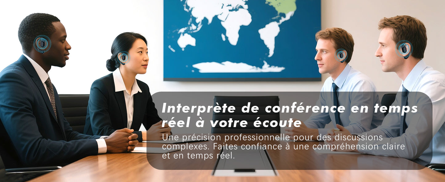 ECOUTEURS TRADUCTEURS INTELLIGENT ALIMENTER PAR L'IA