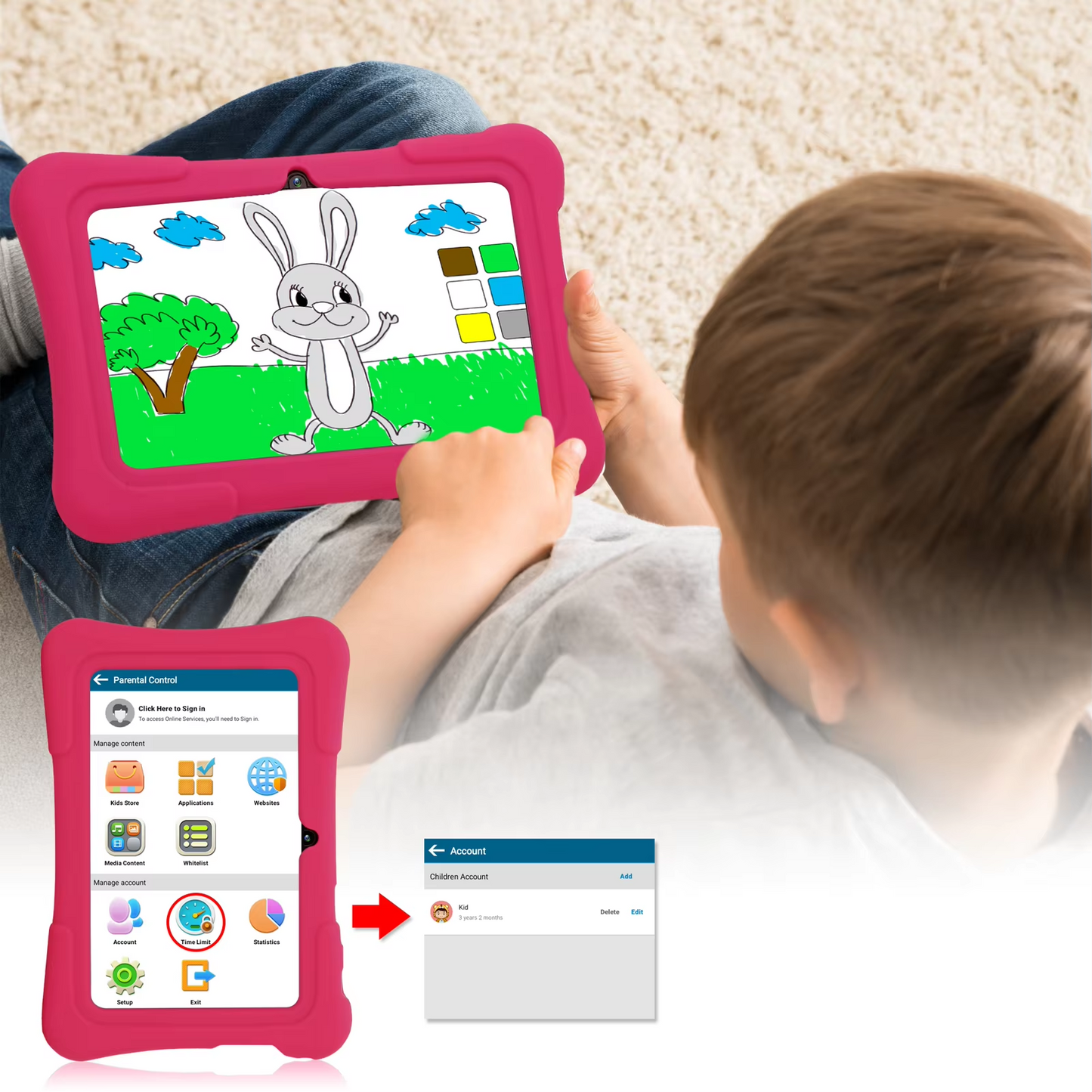 TABLETTE EDUCATIVE ENFANT TOP: 128Go/8Go